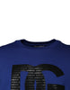 Dolce & Gabbana Blue Logo Print Cotton Men Crew Neck T-shirt