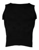 Dolce & Gabbana Black Silk Round Neck Sleeveless T-shirt