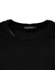 Dolce & Gabbana Black Cotton Round Neck Sleeveless T-shirt