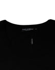 Dolce & Gabbana Black Cotton Round Neck Sleeveless T-shirt