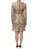 Dolce & Gabbana Gold Floral Lace A-line Sheath Mini Dress