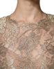 Dolce & Gabbana Gold Floral Lace A-line Sheath Mini Dress