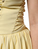 Philosophy Yellow Cotton Corset Midi Dress