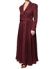 Philosophy Maroon Belted Button Down Dress