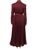 Philosophy Maroon Belted Button Down Dress