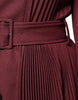 Philosophy Maroon Belted Button Down Dress