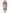 L'Autre Chose Pink Satin Floral Long Sleeves A-line Midi Dress