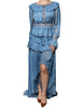 Philosophy Blue Layered Long Sleeve Dress