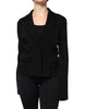 Dolce & Gabbana Black Viscose Single Breasted Blazer Jacket