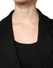 Dolce & Gabbana Black Viscose Single Breasted Blazer Jacket