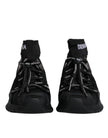 Dolce & Gabbana Black Sorrento Socks Logo Sneakers Shoes
