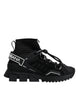 Dolce & Gabbana Black Sorrento Socks Logo Sneakers Shoes