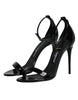 Dolce & Gabbana Black KEIRA Heels Ankle Strap Sandals Shoes