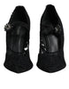 Dolce & Gabbana Black Lace Crystals Mary Jane Pumps Shoes