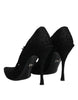 Dolce & Gabbana Black Lace Crystals Mary Jane Pumps Shoes