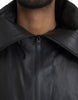 Bottega Veneta Black Leather Hooded Men Trenchcoat Jacket