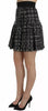 Dolce & Gabbana Black Check Flounce Detailed Wool Mini Skirt