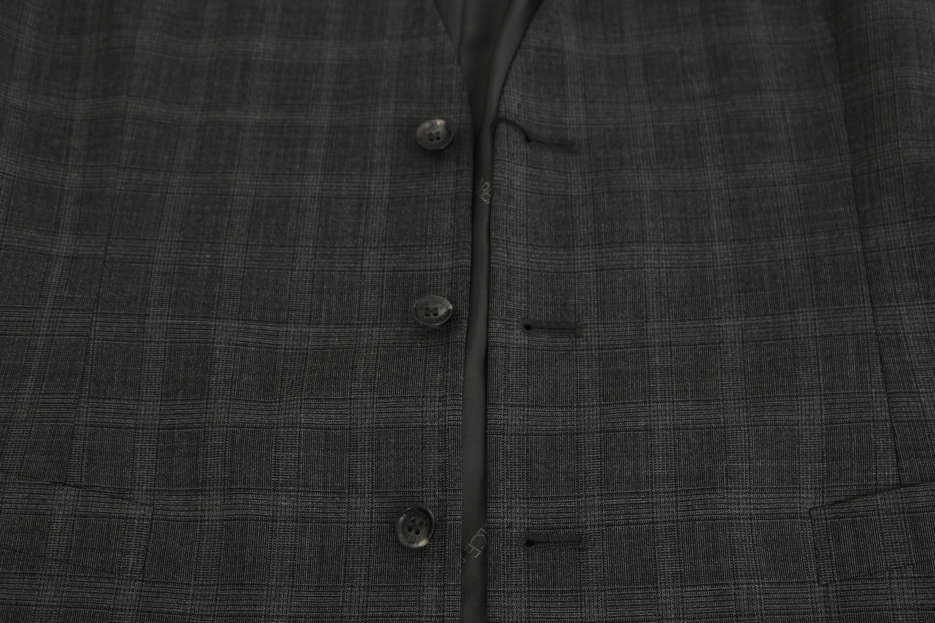 Dolce & Gabbana Elegant Checkered Wool Vest for the Urbane Man