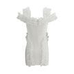 Self-Portrait Knit Ruffle mini Dress
