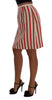 Dolce & Gabbana Multicolor Portofino Stripes Cotton Midi Skirt