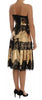 Dolce & Gabbana Gold Strapless Sequin Embellished Lace Dress