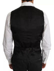 Dolce & Gabbana Black Wool Logo Waistcoat Vest