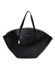Brunello Cucinelli Black Leather Logo Shoulder Strap Shopping Tote Bag