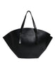 Brunello Cucinelli Black Leather Logo Shoulder Strap Shopping Tote Bag