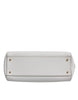 Dolce & Gabbana White Leather Logo Top Handle Tote Crossbody Bag