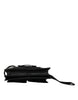 Dolce & Gabbana Black Fabric Logo Two Way Clutch Crossbody Bag