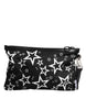 Dolce & Gabbana Black White Stars Pattern Clutch Pouch Bag