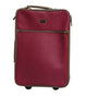 Dolce & Gabbana Fuchsia Khaki Leather Trolley Travel Wheel Suitcase Bag