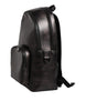 Dolce & Gabbana Bronze Leather School Travel Backpack Bag