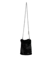 Dolce & Gabbana Black Faux Fur Silver Chain Crossbody Shoulder Purse Bag