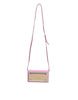 Dolce & Gabbana Pink Exotic Leather Logo Plaque Crossbody Bag