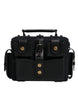 Dolce & Gabbana Black Leather Crossbody Top Handle Bag