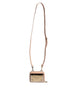 Dolce & Gabbana Nude Leather Logo Plaque Crossbody Bag