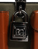 Dolce & Gabbana Green Brown Leather Clutch Purse Bag