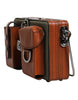 Dolce & Gabbana Green Brown Leather Clutch Purse Bag
