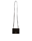 Dolce & Gabbana Brown Leather Bifold DG Logo Cardholder Sling Strap Wallet