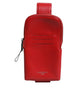 Dolce & Gabbana Red Leather Logo Zip Around Card Holder Wide Strap Wallet