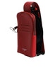 Dolce & Gabbana Red Leather Logo Zip Around Card Holder Wide Strap Wallet