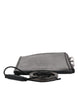 Dolce & Gabbana Black Horse Leather Lanyard Logo Card Holder Wallet