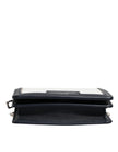 Dolce & Gabbana White Blue Leather Bifold Crossbody Sling Wallet