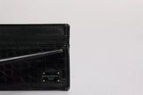 Dolce & Gabbana Black Leather Card Holder Case DG Logo Plaque Wallet
