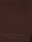 Dolce & Gabbana Brown Leather Zip Logo Keyring Coin Purse Keyring Wallet