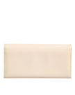 Dolce & Gabbana Beige Leather Trifold Logo Plaque Card Holder Wallet