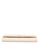 Dolce & Gabbana Beige Leather Trifold Logo Plaque Card Holder Wallet