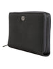Dolce & Gabbana Dark Gray Leather DG Logo Zip Around Continental Wallet