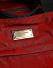 Dolce & Gabbana Red Nylon Calfskin Hand Shoulder Duffel Bag